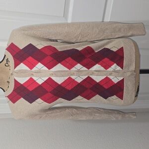 Merona Argyle wool blend sweater